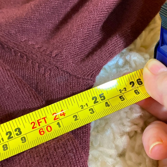 EDDIE BAUER MEN’S COTTON CASHMERE XXL MEN’S BURGUNDY V NECK SWEATER XXL … - Picture 6 of 11